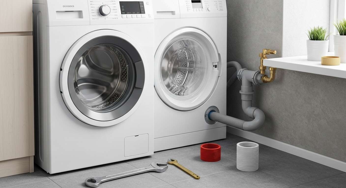 Raccorder le lave-linge au conduit d’évacuation d’eau Raccorder le lave-linge au conduit d’évacuation d’eau