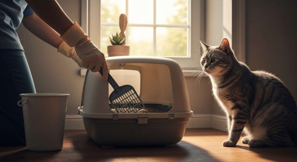Come pulire efficacemente la lettiera del gatto