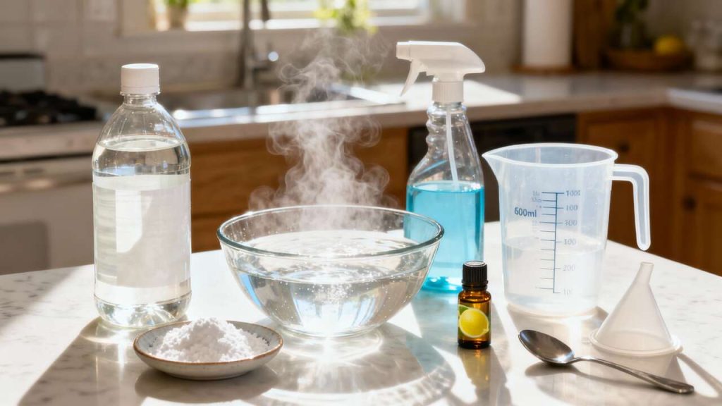 Come pulire la parte superiore degli armadietti della cucina ?