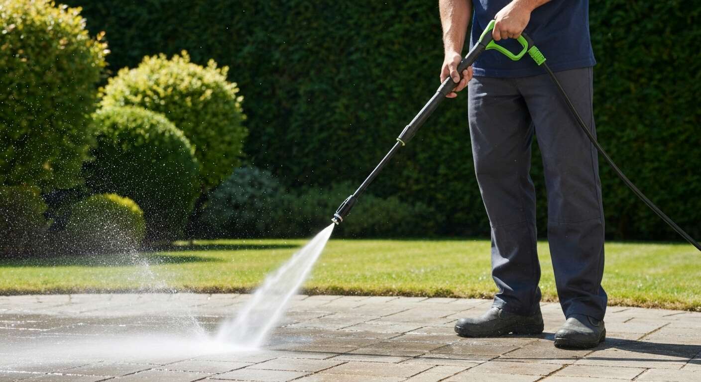 Méthode de nettoyage des dalles avec un nettoyeur haute pression Méthode de nettoyage des dalles avec un nettoyeur haute pression