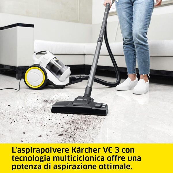 Scopri se l'aspirapolvere Kärcher VC 3 senza sacchetto è la scelta giusta per te. Analisi dettagliata delle prestazioni, vantaggi e svantaggi di questo modello popolare.
