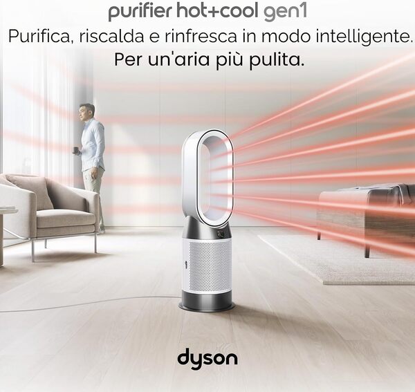 Scopri il Dyson Hot+Cool Gen1 HP10, il purificatore d'aria che combina efficienza, design elegante e tecnologia avanzata. Perfetto per ambienti moderni e consapevoli della qualità dell'aria.