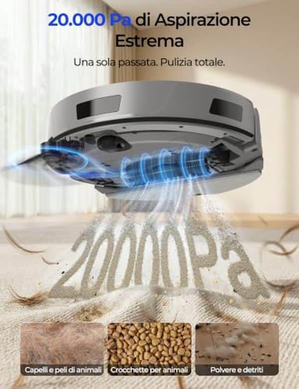 Scopri la recensione completa del robot aspirapolvere R11 Lidar 20000Pa. Potenza di aspirazione 20000Pa, tecnologia Lidar avanzata e prestazioni eccezionali. Leggi il nostro test dettagliato.